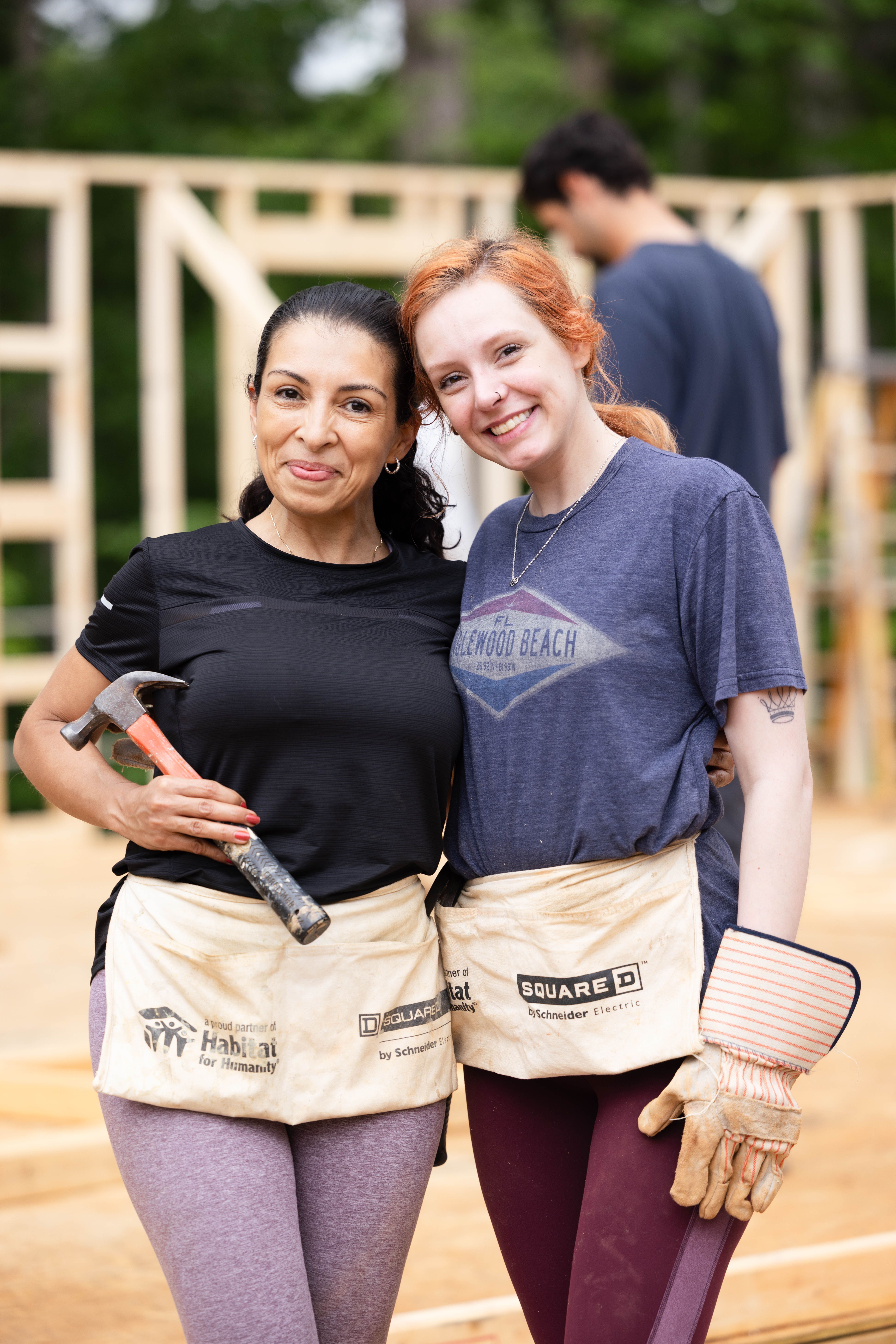 Women Build volunteers working together on site